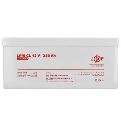 Акумулятор гелевий LPM-GL 12V - 280 Ah Акумулятор гелевий LPM-GL 12V - 280 Ah