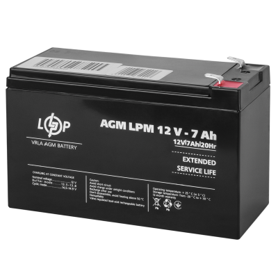 Акумулятор AGM LPM 12V - 7 Ah Акумулятор AGM LPM 12V - 7 Ah