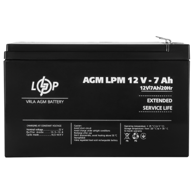 Акумулятор AGM LPM 12V - 7 Ah Акумулятор AGM LPM 12V - 7 Ah
