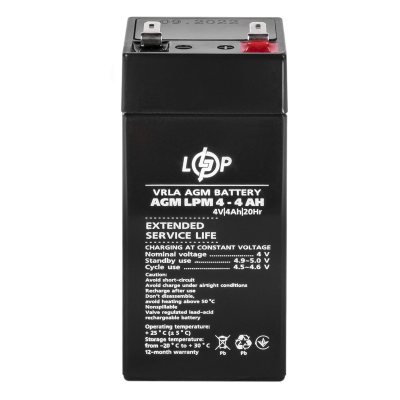 Акумулятор AGM LPM 4V - 4 Ah Акумулятор AGM LPM 4V - 4 Ah