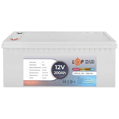 Акумулятор гелевий LPN-GL 12V - 200 Ah Акумулятор гелевий LPN-GL 12V - 200 Ah