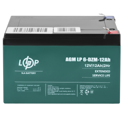 Тяговий свинцево-кислотний акумулятор LP 6-DZM-12 Ah Тяговий свинцево-кислотний акумулятор LP 6-DZM-12 Ah