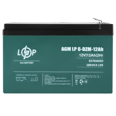 Тяговий свинцево-кислотний акумулятор LP 6-DZM-12 Ah Тяговий свинцево-кислотний акумулятор LP 6-DZM-12 Ah