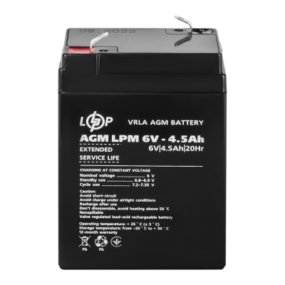 Акумулятор AGM LPM 6V - 4.5 Ah Акумулятор AGM LPM 6V - 4.5 Ah