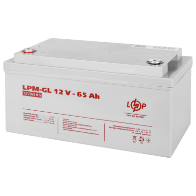 Акумулятор гелевий LPM-GL 12V - 65 Ah Акумулятор гелевий LPM-GL 12V - 65 Ah