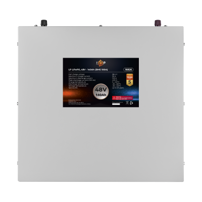 Акумулятор LP LiFePO4 48V (51,2V) - 140 Ah (7168Wh) (BMS 100А) металл Акумулятор LP LiFePO4 48V (51,2V) - 140 Ah (7168Wh) (BMS 100А) металл