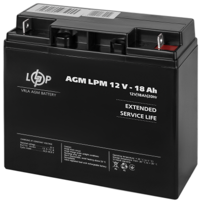 Акумулятор AGM LPM 12V - 18 Ah Акумулятор AGM LPM 12V - 18 Ah