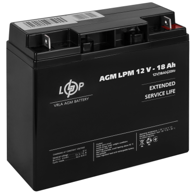 Акумулятор AGM LPM 12V - 18 Ah Акумулятор AGM LPM 12V - 18 Ah
