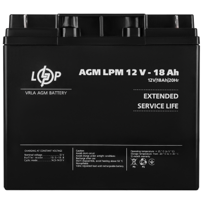 Акумулятор AGM LPM 12V - 18 Ah Акумулятор AGM LPM 12V - 18 Ah