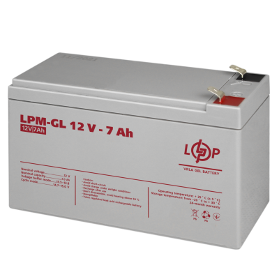 Акумулятор гелевий LPM-GL 12V - 7 Ah Акумулятор гелевий LPM-GL 12V - 7 Ah