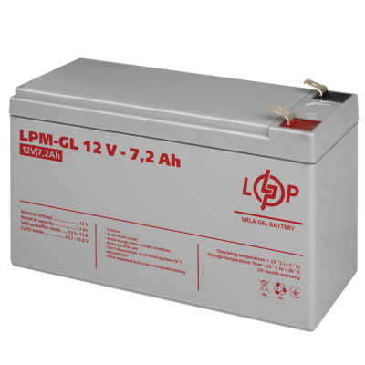 Акумулятор гелевий LPM-GL 12V - 7.2 Ah Акумулятор гелевий LPM-GL 12V - 7.2 Ah