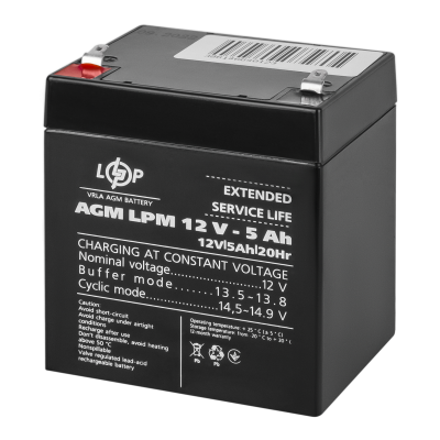 Акумулятор AGM LPM 12V - 5 Ah Акумулятор AGM LPM 12V - 5 Ah