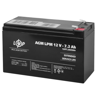 Акумулятор AGM LPM 12V - 7.2 Ah Акумулятор AGM LPM 12V - 7.2 Ah