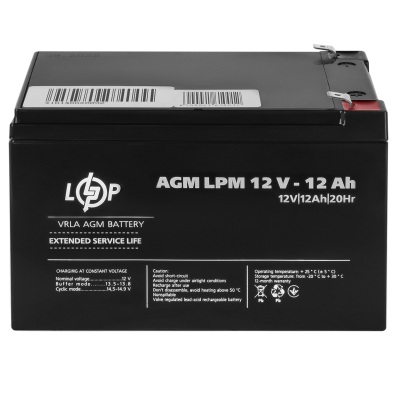 Акумулятор AGM LPM 12V - 12 Ah Акумулятор AGM LPM 12V - 12 Ah