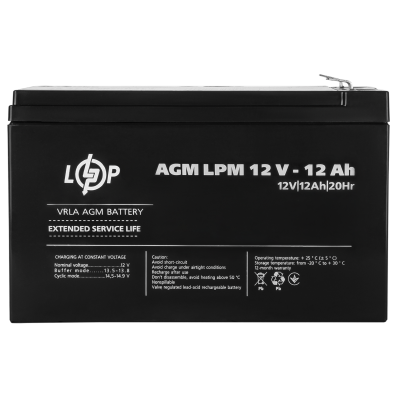 Акумулятор AGM LPM 12V - 12 Ah Акумулятор AGM LPM 12V - 12 Ah