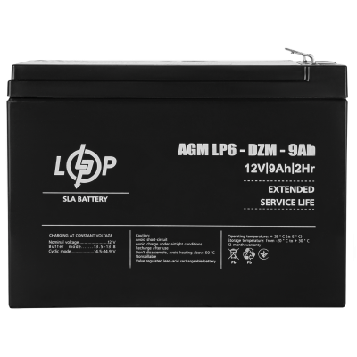Тяговий свинцево-кислотний акумулятор LP 6-DZM-9 Ah Тяговий свинцево-кислотний акумулятор LP 6-DZM-9 Ah
