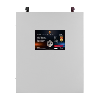 Акумулятор LP LiFePO4 48V (51,2V) - 52 Ah (2662Wh) (BMS 80A/40А) металл Акумулятор LP LiFePO4 48V (51,2V) - 52 Ah (2662Wh) (BMS 80A/40А) металл