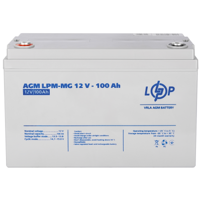 Акумулятор мультигелевий LPM-MG 12V - 100 Ah Акумулятор мультигелевий LPM-MG 12V - 100 Ah