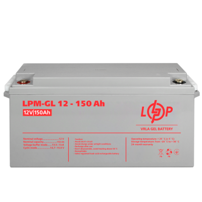 Акумулятор гелевий LPM-GL 12V - 150 Ah Акумулятор гелевий LPM-GL 12V - 150 Ah