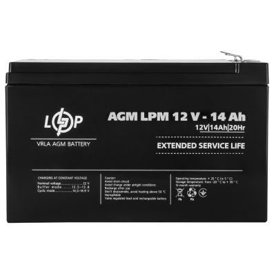 Акумулятор AGM LPM 12V - 14 Ah Акумулятор AGM LPM 12V - 14 Ah