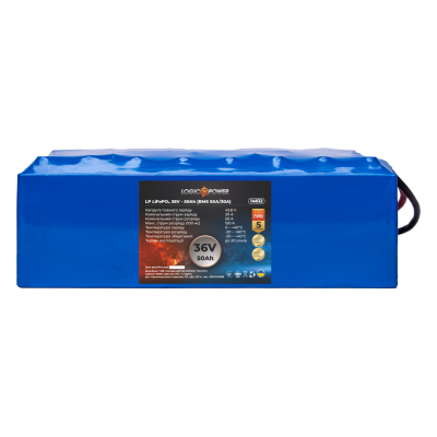 Акумулятор LP LiFePO4 36V (38,4V) - 50 Ah (1920Wh) (BMS 50А/30A) Акумулятор LP LiFePO4 36V (38,4V) - 50 Ah (1920Wh) (BMS 50А/30A)