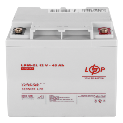 Акумулятор гелевий LPM-GL 12V - 45 Ah Акумулятор гелевий LPM-GL 12V - 45 Ah