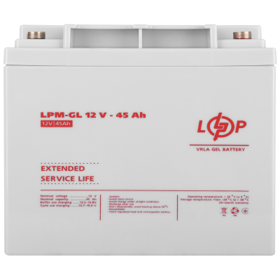 Акумулятор гелевий LPM-GL 12V - 45 Ah Акумулятор гелевий LPM-GL 12V - 45 Ah