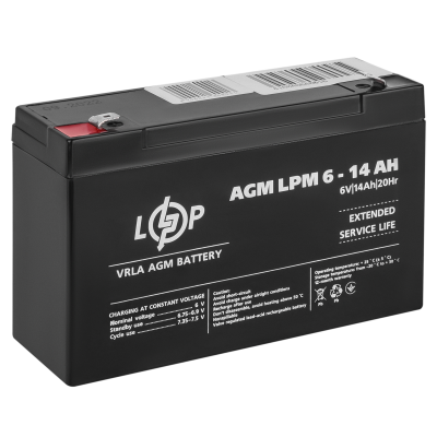 Акумулятор AGM LPM 6V - 14 Ah Акумулятор AGM LPM 6V - 14 Ah