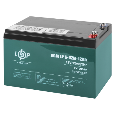 Тяговий свинцево-кислотний акумулятор LP 6-DZM-12 Ah - под Болт М5 Тяговий свинцево-кислотний акумулятор LP 6-DZM-12 Ah - под Болт М5