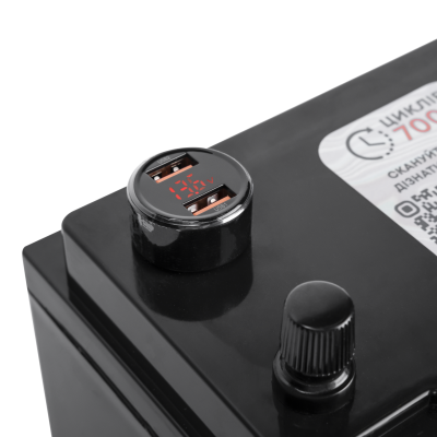 Акумулятор переносний з USB та роз. 12V LP LiFePO4 12V (12,8V) - 50 Ah (640Wh) (BMS 50A/25А) пластик с З.У. Акумулятор переносний з USB та роз. 12V LP LiFePO4 12V (12,8V) - 50 Ah (640Wh) (BMS 50A/25А) пластик с З.У.