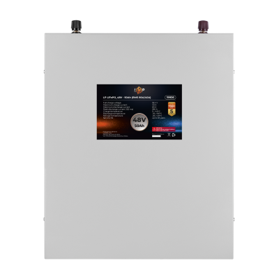 Акумулятор LP LiFePO4 48V (51,2V) - 50 Ah (2560Wh) (BMS 80A/40А) металл Акумулятор LP LiFePO4 48V (51,2V) - 50 Ah (2560Wh) (BMS 80A/40А) металл