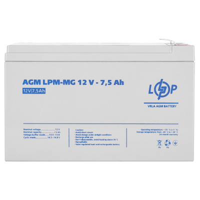 Акумулятор мультигелевий LPM-MG 12V - 7.5 Ah Акумулятор мультигелевий LPM-MG 12V - 7.5 Ah