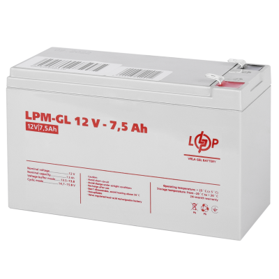 Акумулятор гелевий LPM-GL 12V - 7.5 Ah Акумулятор гелевий LPM-GL 12V - 7.5 Ah
