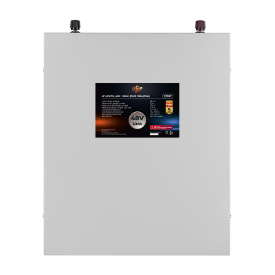 Акумулятор LP LiFePO4 48V (51,2V) - 50 Ah (2560Wh) (BMS 100A/50A) металл Акумулятор LP LiFePO4 48V (51,2V) - 50 Ah (2560Wh) (BMS 100A/50A) металл