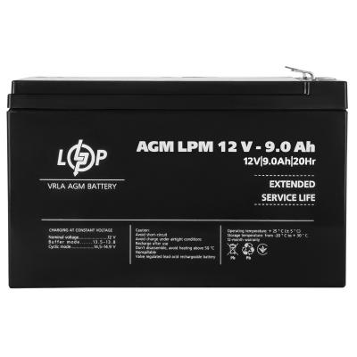 Аккумулятор AGM LPM 12V - 9 Ah Аккумулятор AGM LPM 12V - 9 Ah