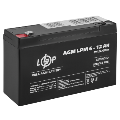 Акумулятор AGM LPM 6V - 12 Ah Акумулятор AGM LPM 6V - 12 Ah