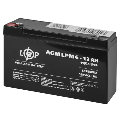 Акумулятор AGM LPM 6V - 12 Ah Акумулятор AGM LPM 6V - 12 Ah