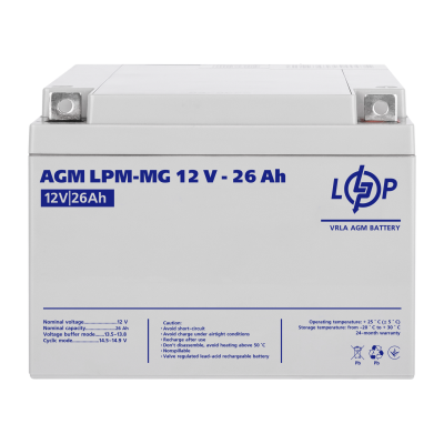 Акумулятор мультигелевий LPM-MG 12V - 26 Ah Акумулятор мультигелевий LPM-MG 12V - 26 Ah
