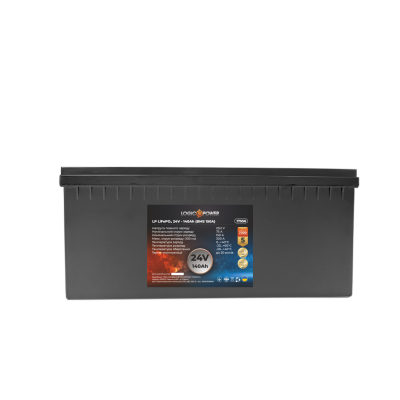 Акумулятор LP LiFePO4 24V (25,6V) - 140 Ah (3584Wh) (BMS 150A) пластик Акумулятор LP LiFePO4 24V (25,6V) - 140 Ah (3584Wh) (BMS 150A) пластик