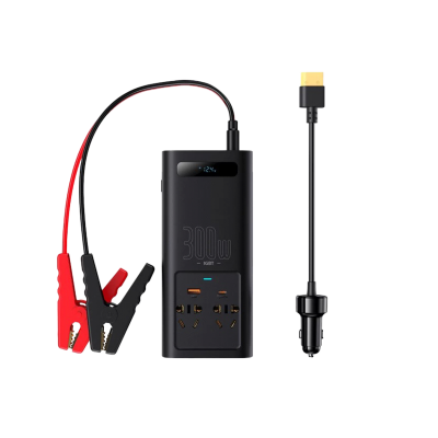 Автомобильный инвертор Baseus IGBT Power 300W 220V EU Черный (CGNB010101) Автомобильный инвертор Baseus IGBT Power 300W 220V EU Черный (CGNB010101)
