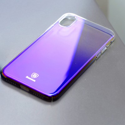 Чехол Baseus для iPhone X/Xs Glaze Purple (WIAPIPHX-GC01) Чехол Baseus для iPhone X/Xs Glaze Purple (WIAPIPHX-GC01)