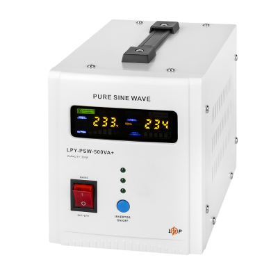 ДБЖ з правильною синусоїдою 12V LPY-PSW-500VA+ (350Вт) 5A/10A ДБЖ з правильною синусоїдою 12V LPY-PSW-500VA+ (350Вт) 5A/10A