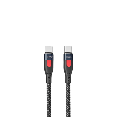 Кабель Remax Lesu Pro Aluminum Alloy Type-C to Type-C PD 100W 1M Черный (RC-187c) Кабель Remax Lesu Pro Aluminum Alloy Type-C to Type-C PD 100W 1M Черный (RC-187c)