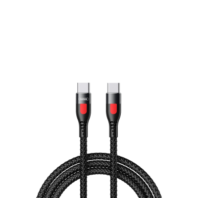 Кабель Remax Lesu Type-C to Type-C PD 65W 1M Черный (RC-195) Кабель Remax Lesu Type-C to Type-C PD 65W 1M Черный (RC-195)
