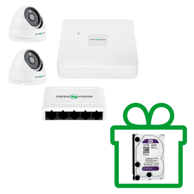 Комплект відеоспостереження на 2 камери GV-IP-K-W67/02 4MP (Lite) Комплект відеоспостереження на 2 камери GV-IP-K-W67/02 4MP (Lite)