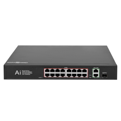 Коммутатор сетевой POE GV-010-D-16+2 PG+1 SFP Коммутатор сетевой POE GV-010-D-16+2 PG+1 SFP