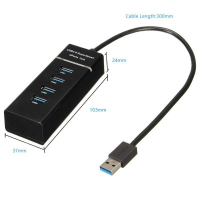 USB хаб 3.0 Model 303 4хUSB (Черный) J122 USB хаб 3.0 Model 303 4хUSB (Черный) J122
