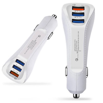 Автомобильная зарядка POWER Quick Charge 3xUSB (Белая) J108W Автомобильная зарядка POWER Quick Charge 3xUSB (Белая) J108W