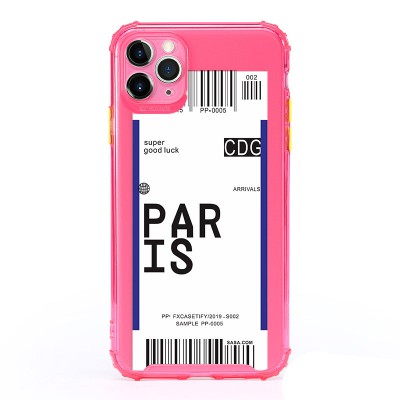 Чохол протиударний авіаквиток для IPhone (Париж, Рожевий) J241 Чохол протиударний авіаквиток для IPhone (Париж, Рожевий) J241