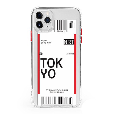 Чохол протиударний авіаквиток для IPhone (Токіо, Прозорий) J232 Чохол протиударний авіаквиток для IPhone (Токіо, Прозорий) J232